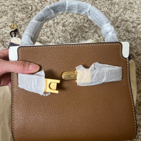 Tory Burch Petite Lee Radziwill Double Bag Tiger Eye - Picture 9 of 11